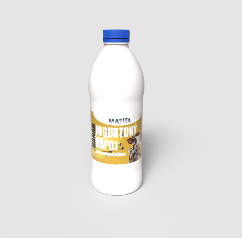 Jogurtový nápoj Banán - 1 l PET láhev