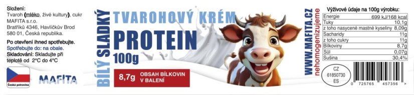 Tvaroh Mafiťáček Bílý sladký  100 ml