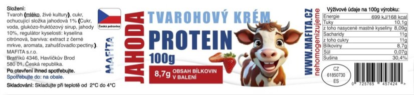 Tvaroh Mafiťáček Jahoda 100 ml
